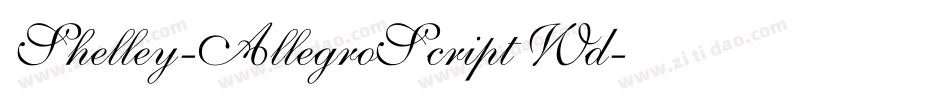 Shelley-AllegroScript Wd字体转换